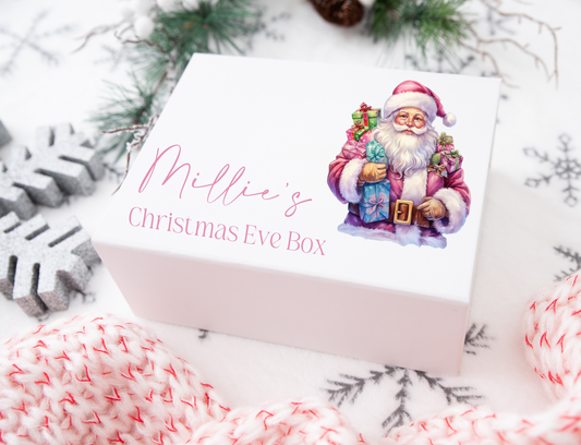 Pastel santa Christmas Eve gift box