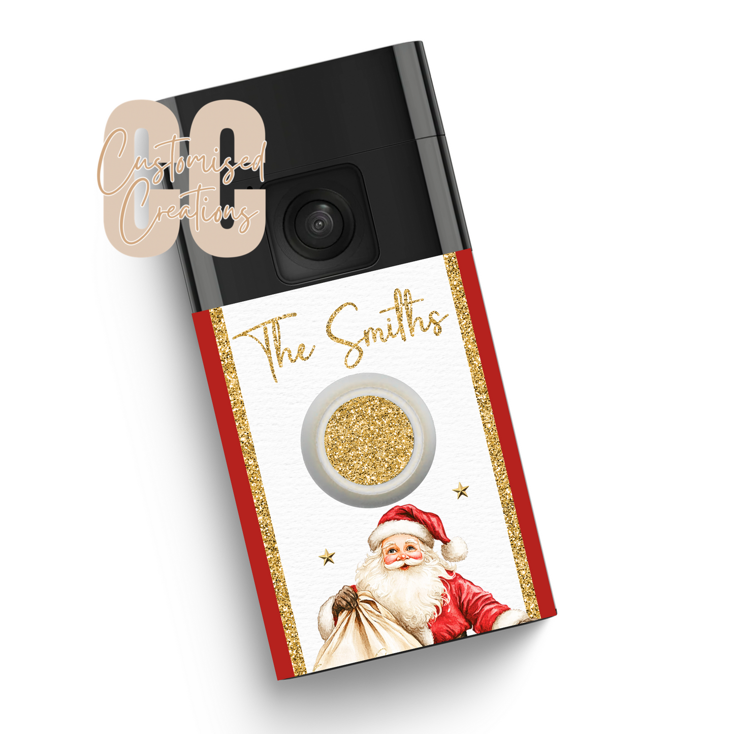 Ring doorbell decal - Santa or tartan
