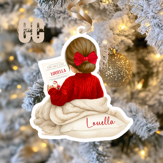 Nice list acrylic bauble - girl or boy