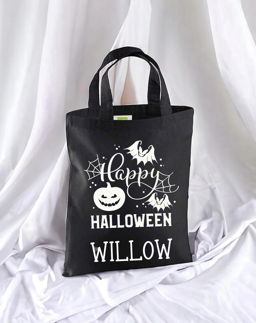 Trick or treat bag - black - happy Halloween
