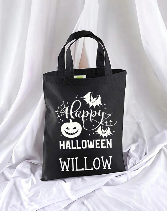 Trick or treat bag - black - happy Halloween
