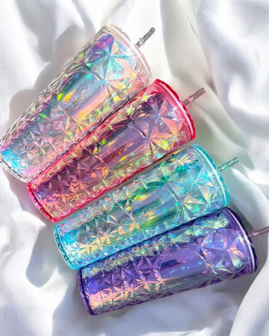 Crystal effect tumbler