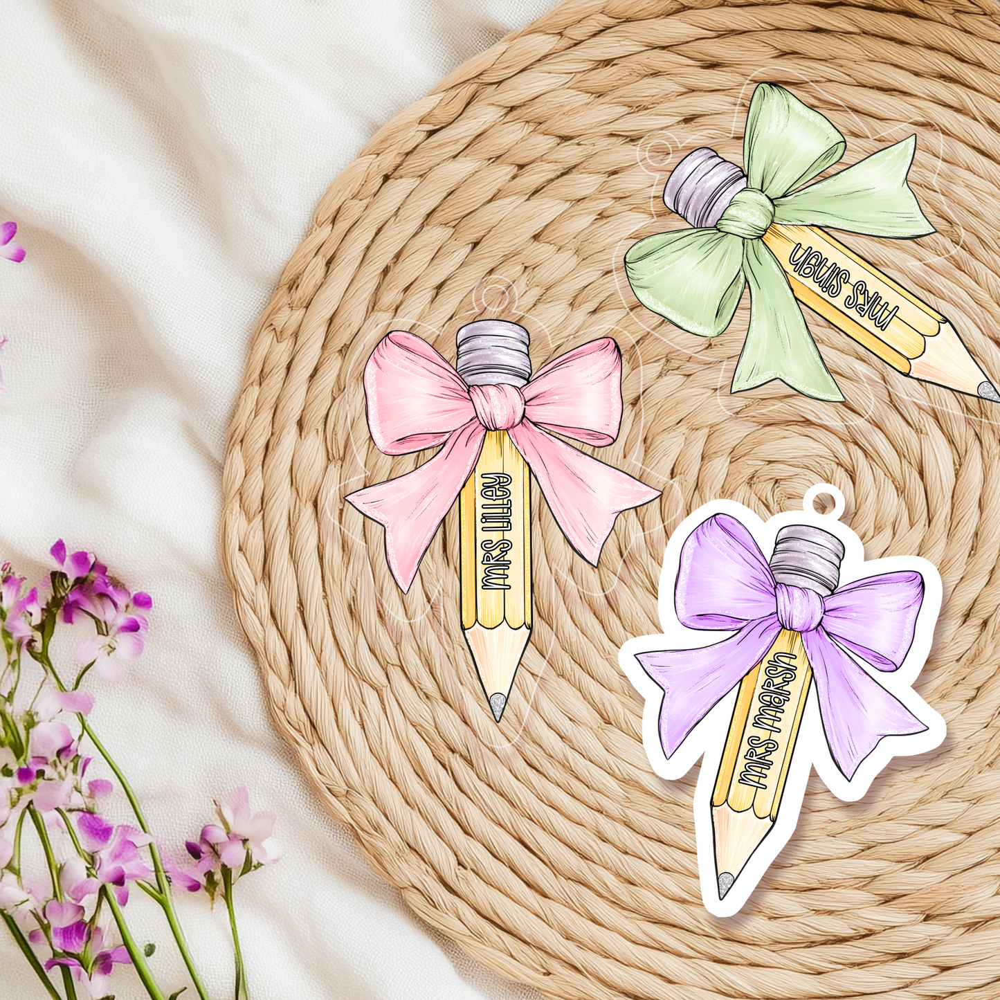 Acrylic pencil keyring