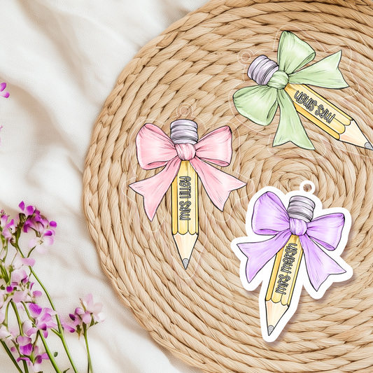 Acrylic pencil keyring