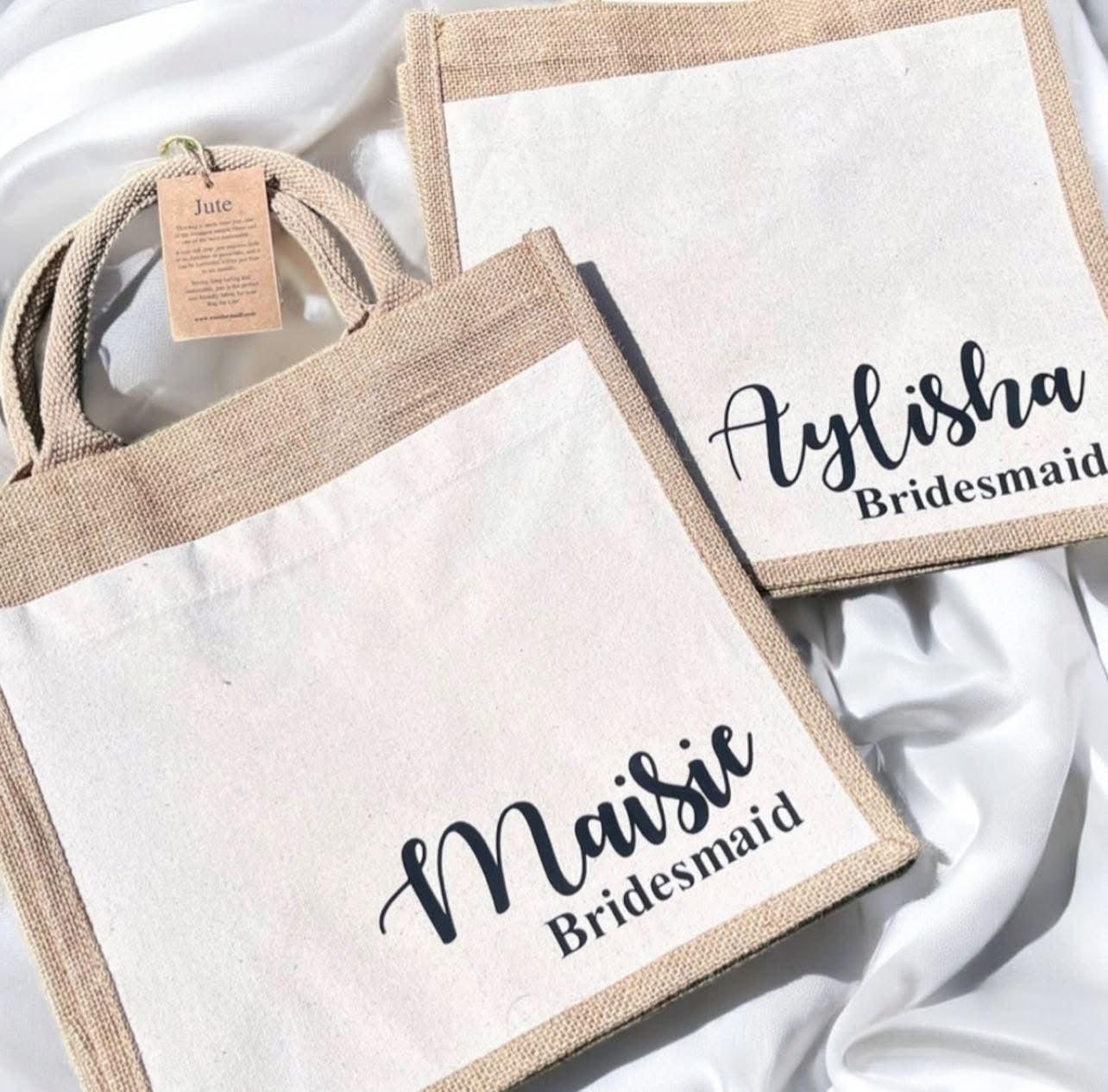Pocket midi jute bags