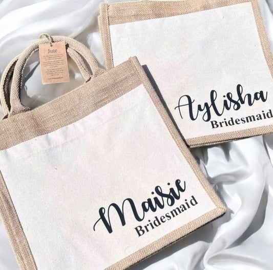 Pocket midi jute bags