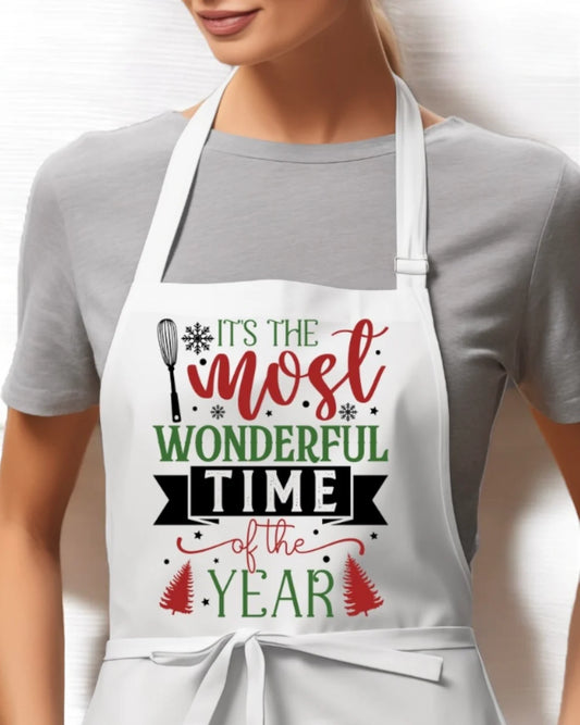 Christmas apron - it's the most wonderful time of the year