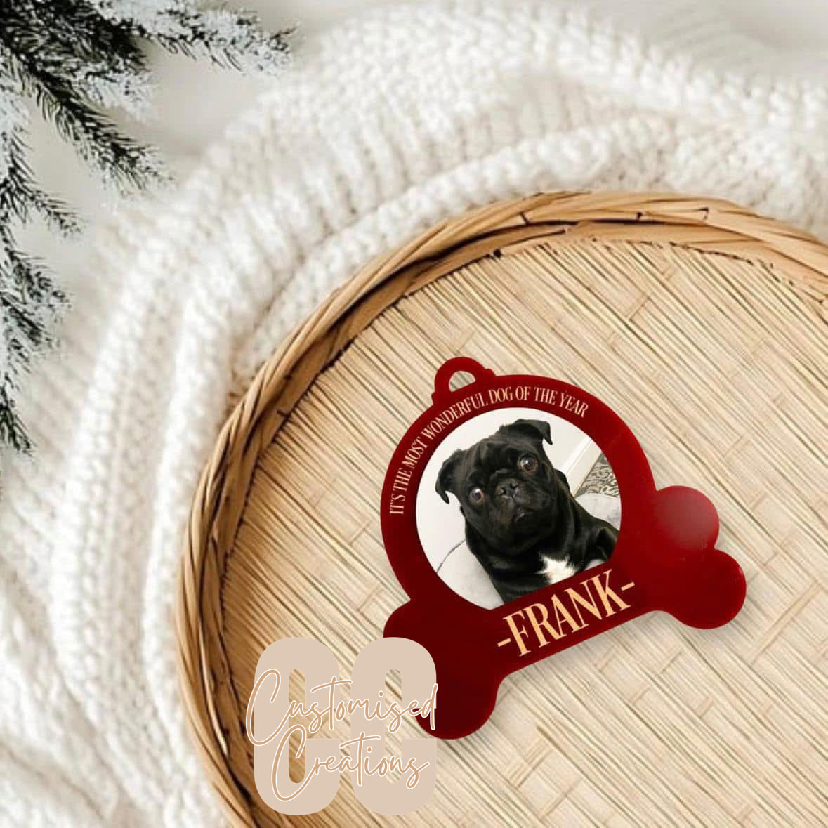 Dog Christmas bauble