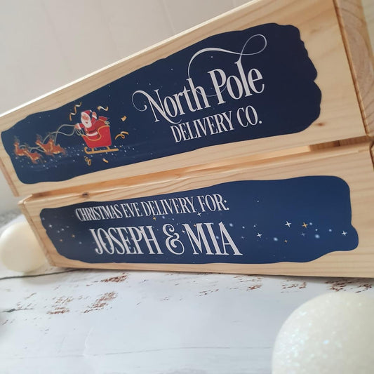 North Pole Christmas Eve crate