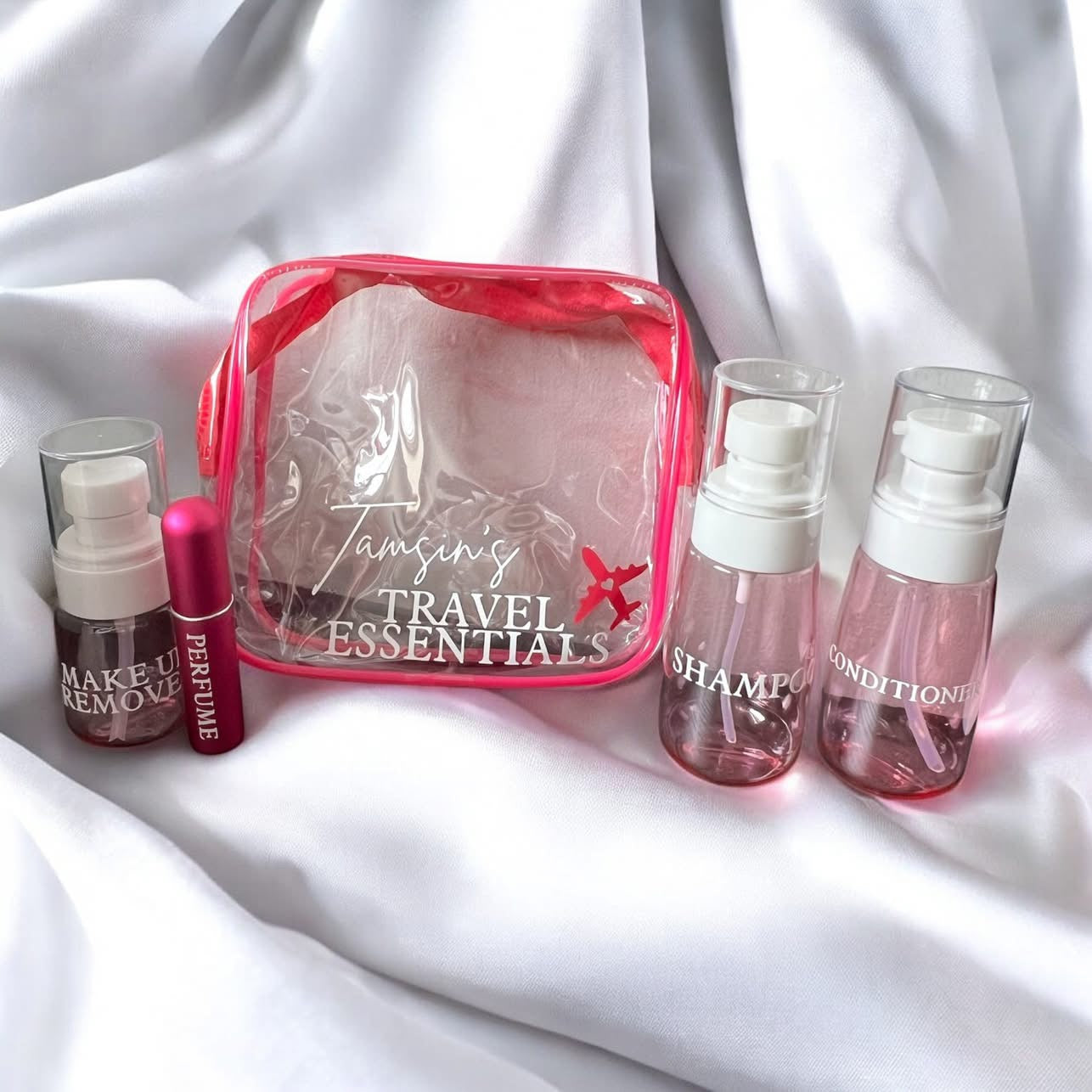 Travel bag and bottle set 5pc
