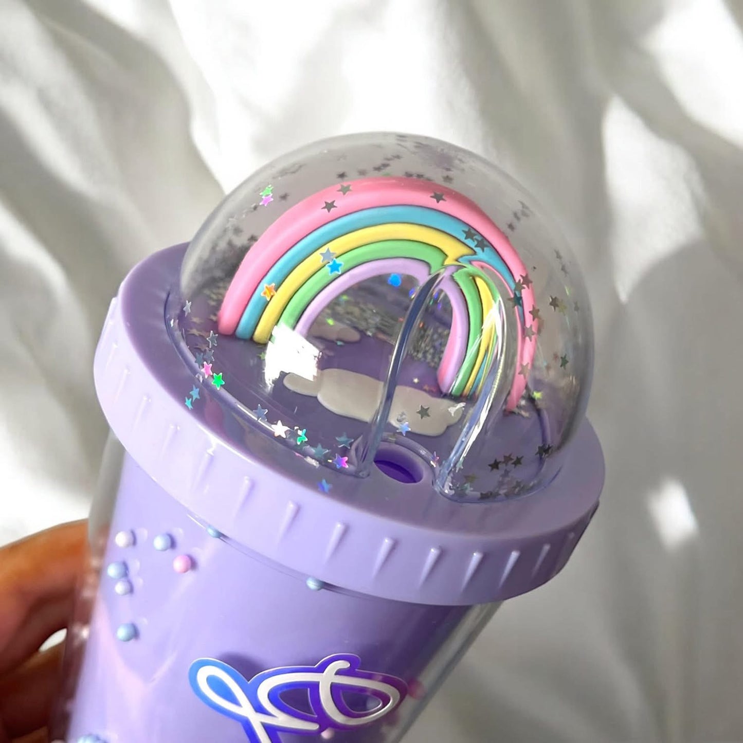 Rainbow dome tumbler with straw 450ml