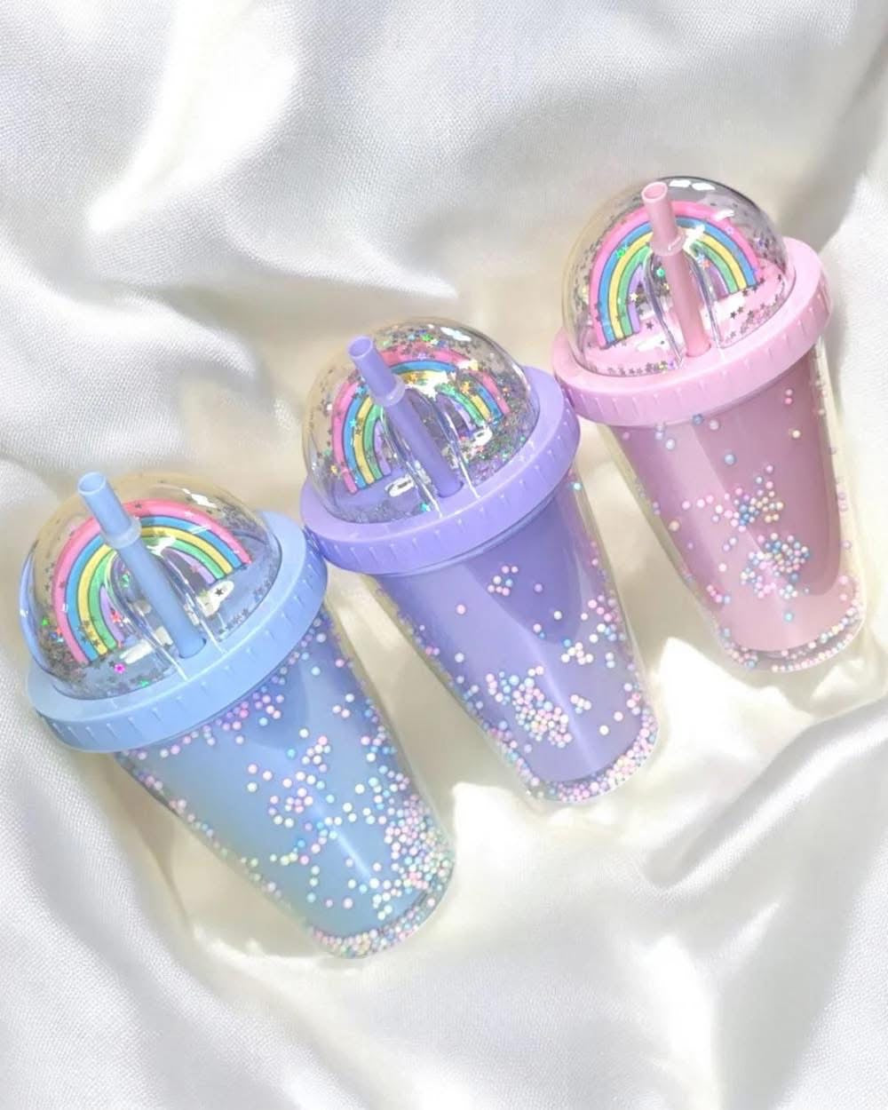 Rainbow dome tumbler with straw 450ml