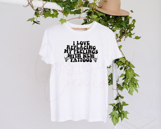 Feelings & tattoos adult tshirt
