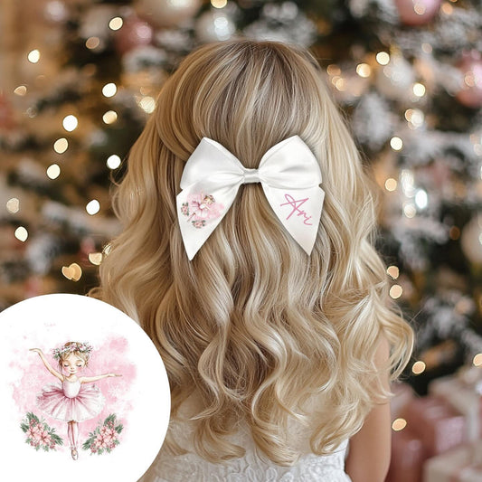 Ballerina Christmas hair bow