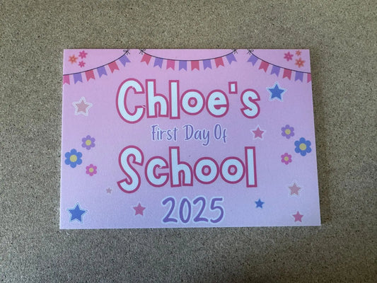 A4 back to school plaque