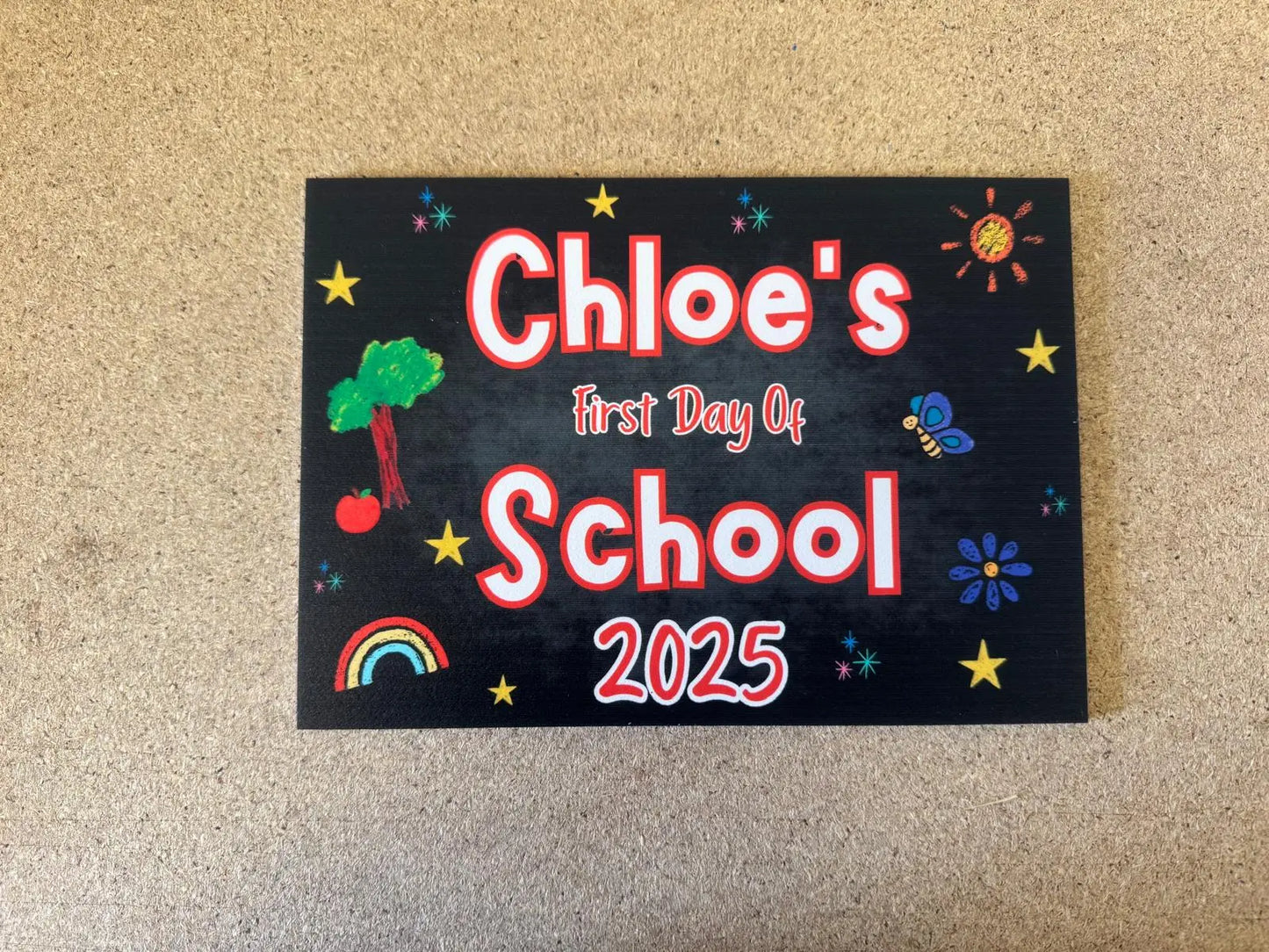 A4 back to school plaque