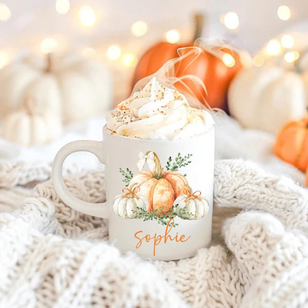 Orange pumpkin mug