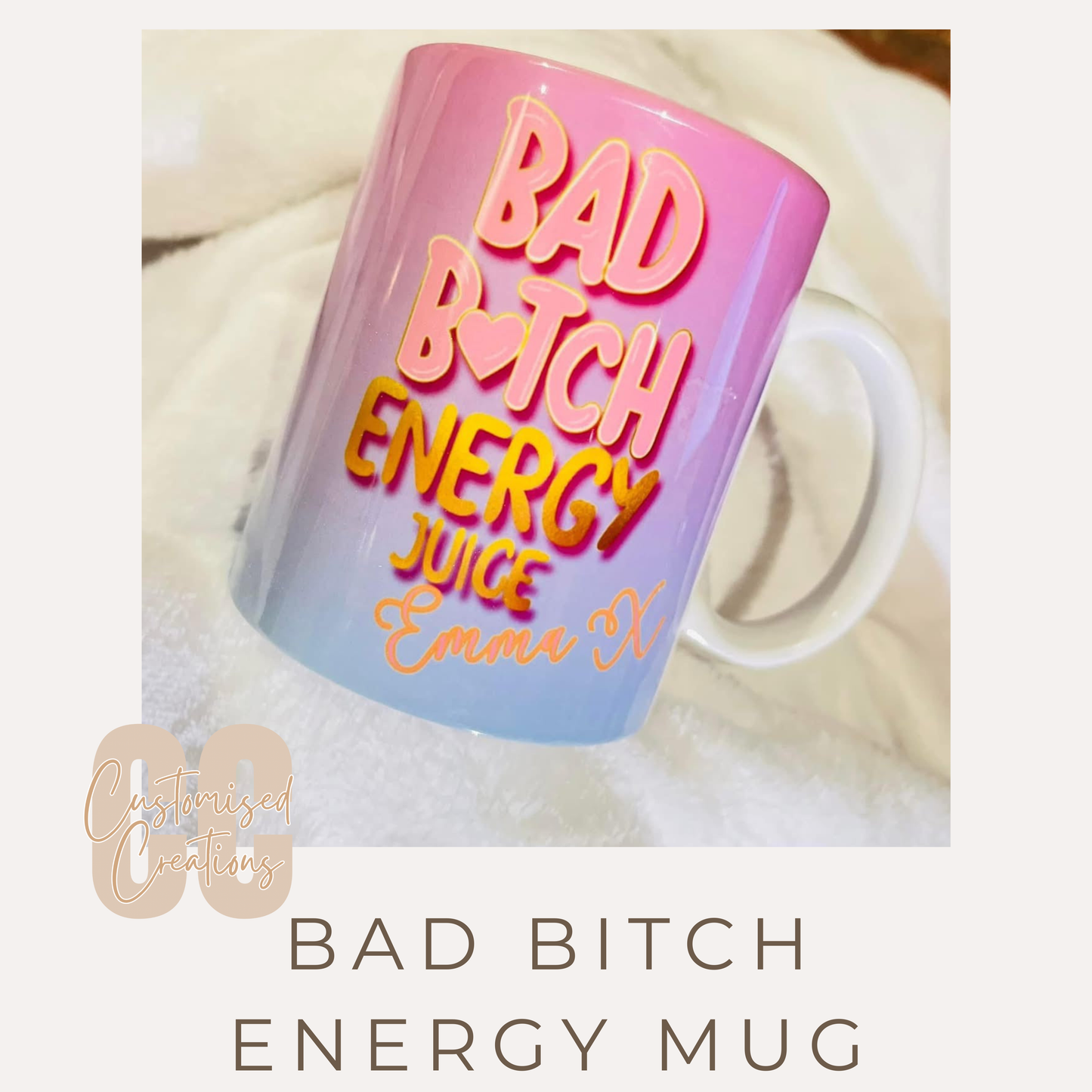 Bad Bitch Energy Makeup Mug – Bold Funny Mug
