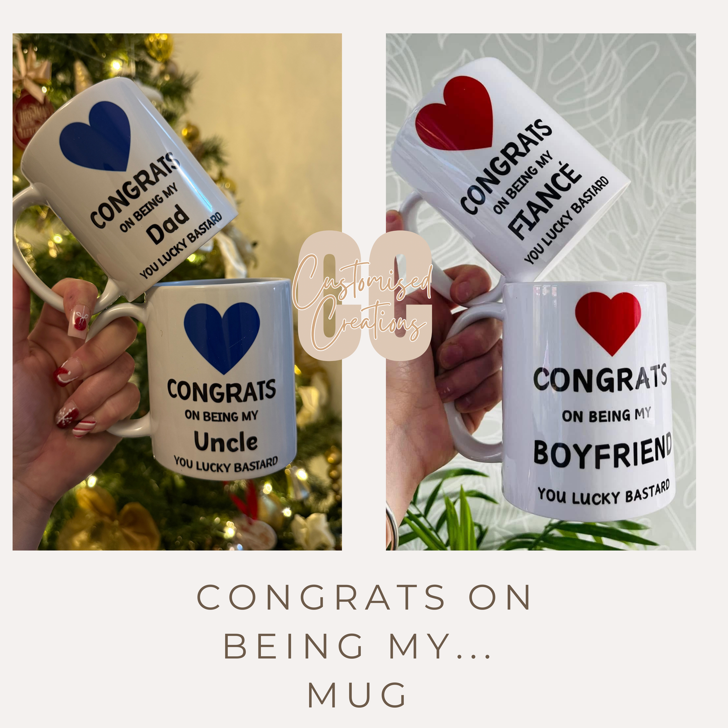 Funny Relationship Mug – “You Lucky Bastard” Boyfriend / Fiancé Mug