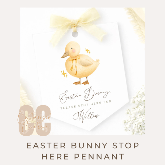 Acrylic Easter Duckling Pennant – Cute Yellow Easter Decoration