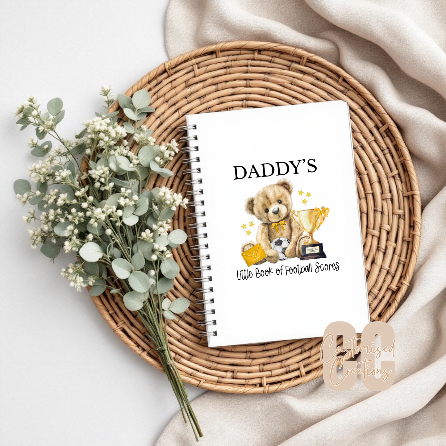 Daddy's little book of football scores a5 notebook - various colours