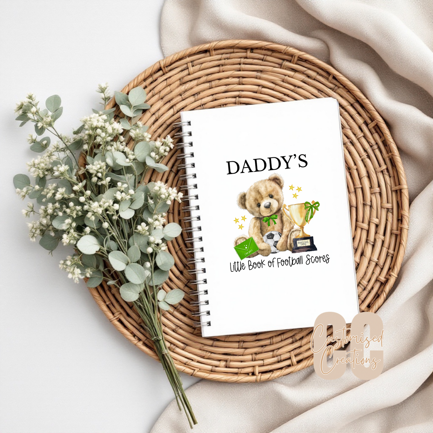 Daddy's little book of football scores a5 notebook - various colours